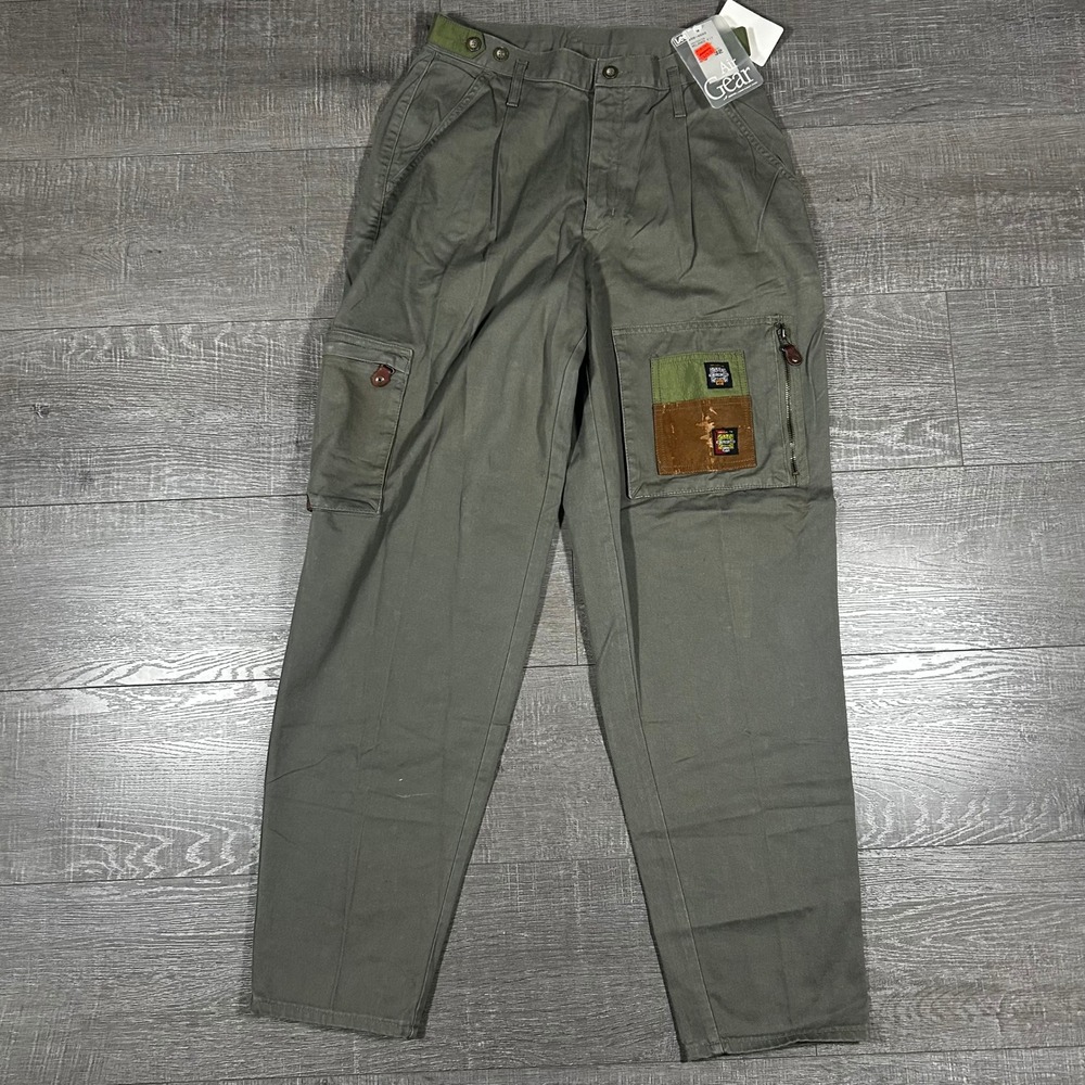 Lee Air Gear Navigator Relaxed Fit Cargo Pants Green Vintage 90s 30x32 206-4033